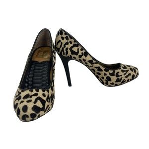 DV Dolce Vita Animal Print Leopard Cheetah Calf Hair Leather Pumps Size 6